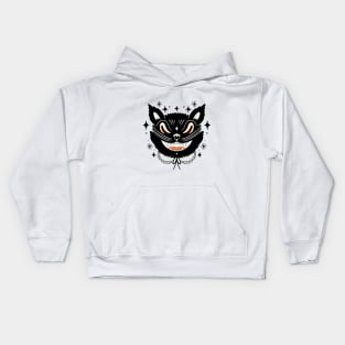 Halloween black cat Kids Hoodie